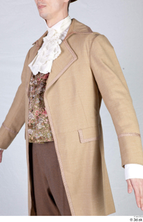  Photos Man in Historical suit 8 19th century Beige jacket Beige suit Historical clothing upper body white decorated collar 0002.jpg